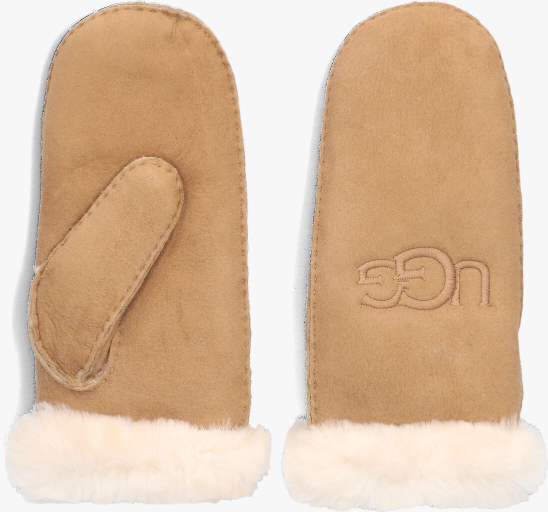 UGG cognac ugg handschoenen shearling ugg embroider mitten