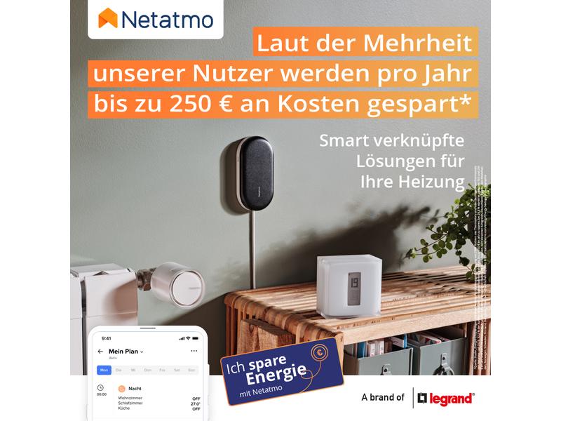 Netatmo Comfort Smarter Thermostat 3 Stück Netatmo 3x zusätzliche Smarte Heizkörperthermostate