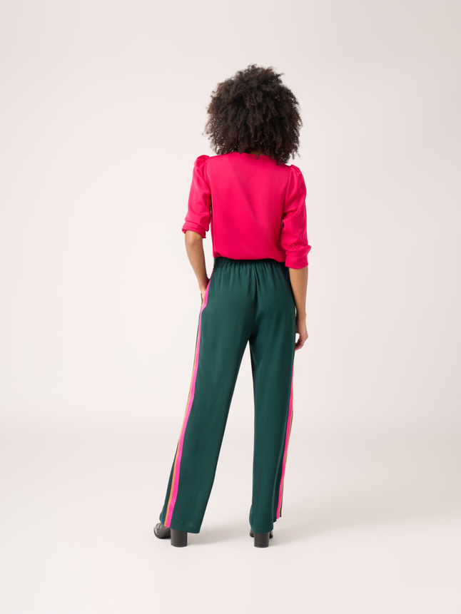 Pantalon avec bande fantaisie côté