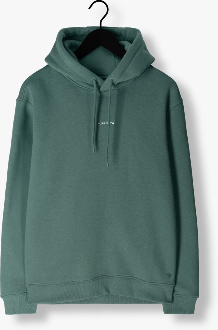 PURE PATH groene pure path trui hoodie with front and triangle back print