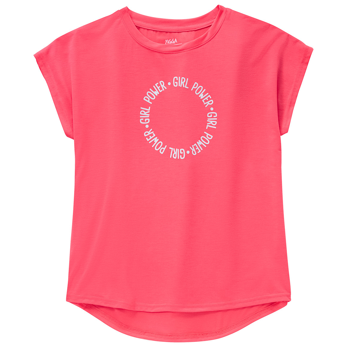 Yigga Mädchen Sport-T-Shirt mit Schriftzug neonpink