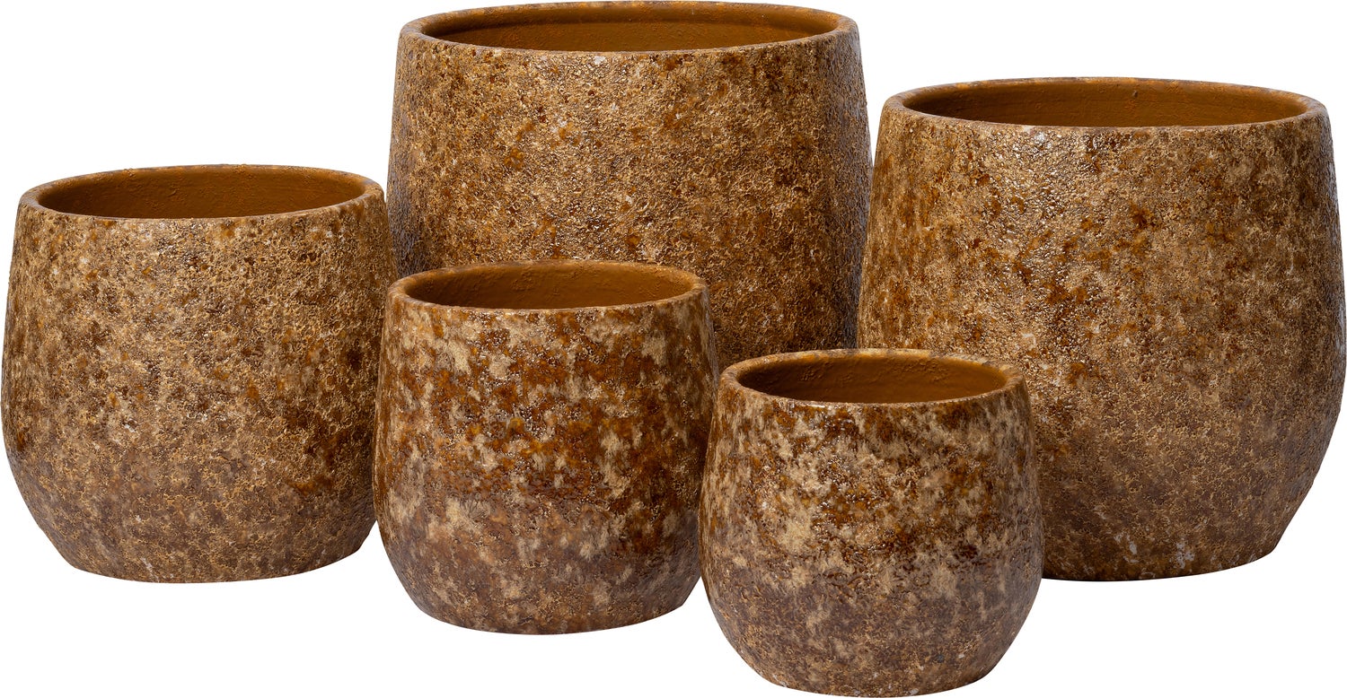 Intratuin bloempot Lotje bruin D 16 H 14 cm