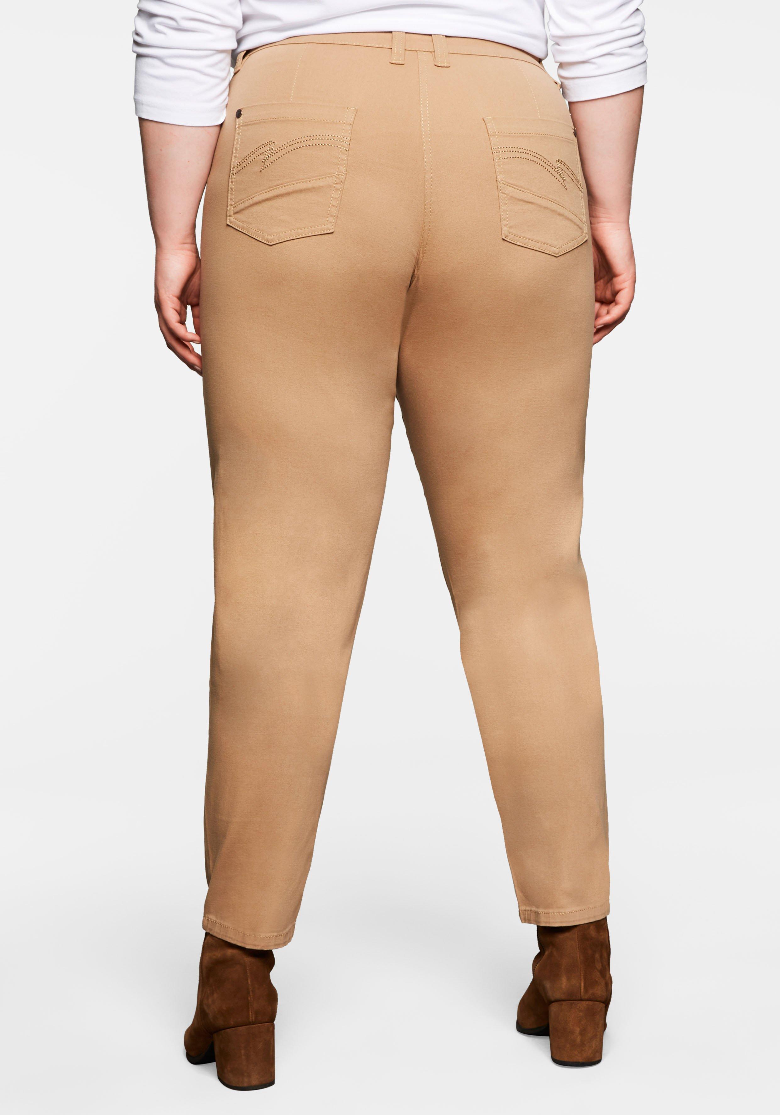 Hose OLIVIA mit High-Waist-Bund und Naht vorn