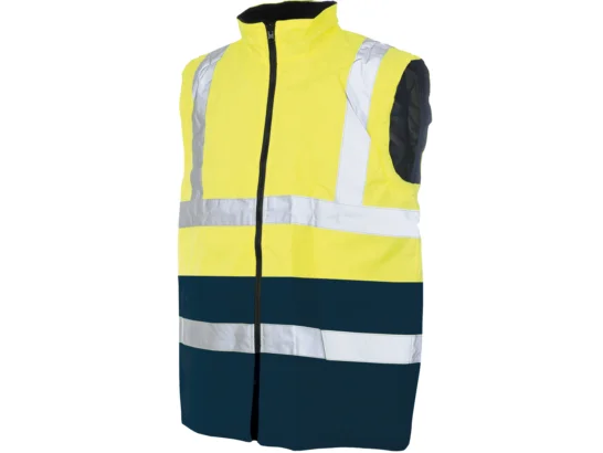 Parka de travail Würth MODYF haute-visibilité 4 en 1 jaune/marine