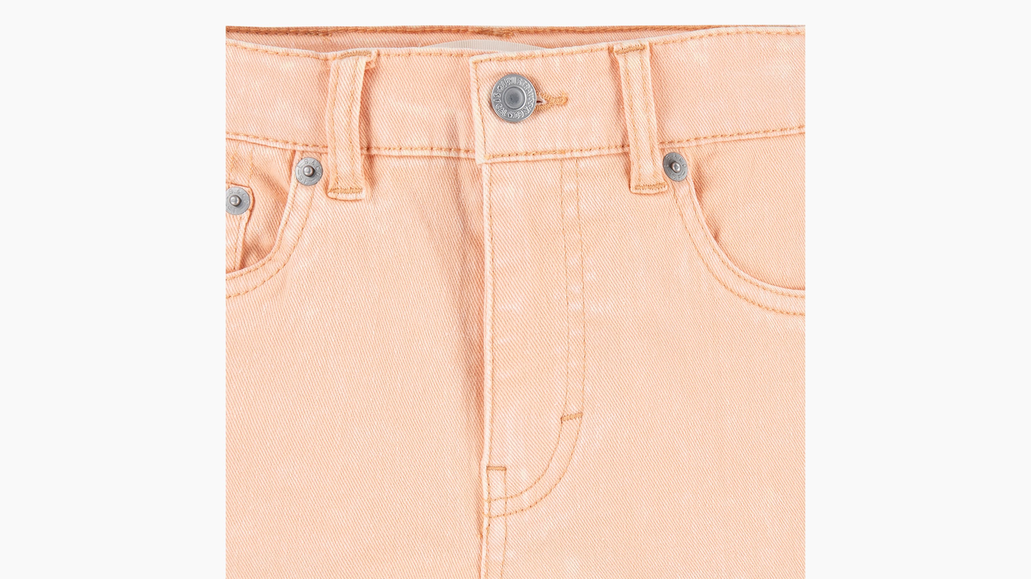 Ado short mini Mom sergé avec revers - Coral Sands - Orange