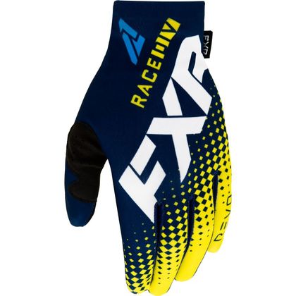 Gants cross FXR PRO-FIT LITE MIDNIGHT/WHITE/YELLOW 2022 - Noir / Jaune