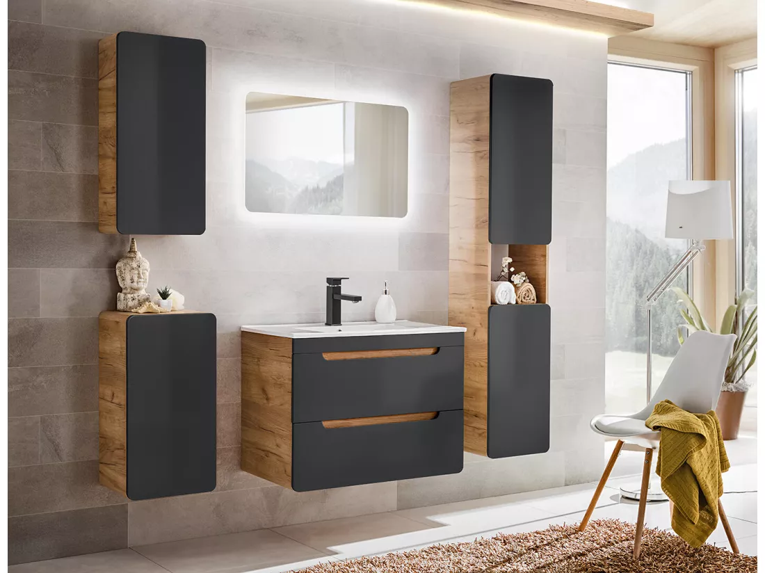 Armoires Latérales ARUBA SCAB35 1D 35x32x68 Grisfoncé