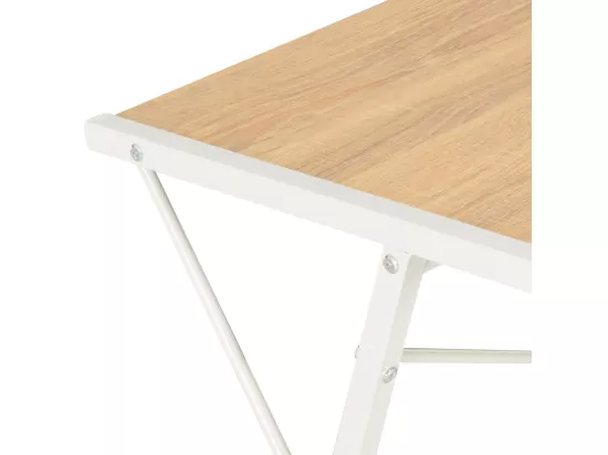 Bureau avec étagère Blanc et chêne 116x50x93 cm