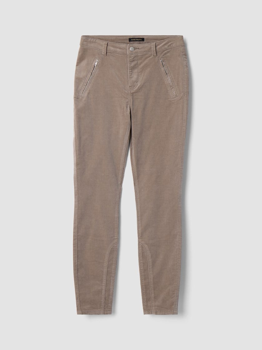 Paris zip cordbukse Walnut