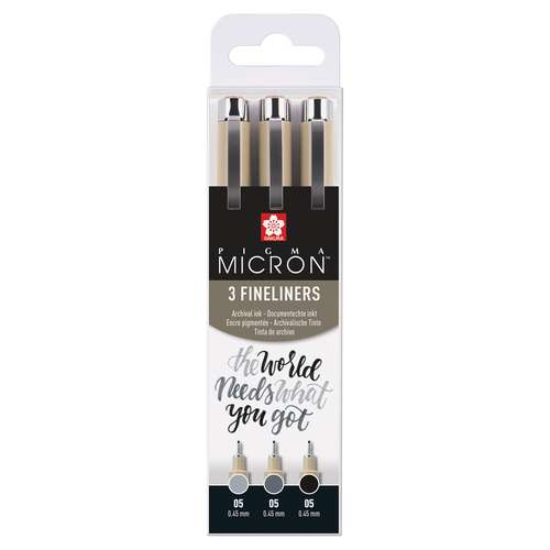 SAKURA® Pigma Micron™ Fineliner-Sets, Grautöne