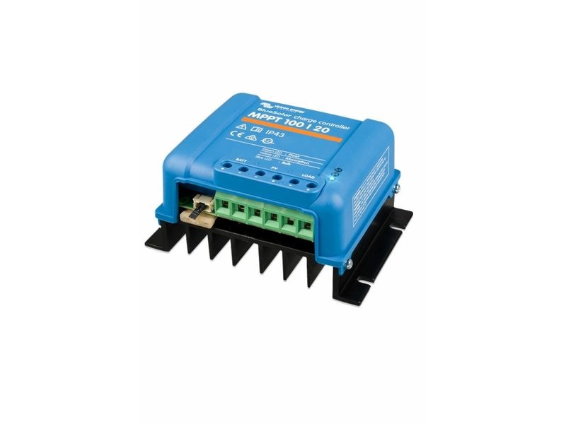 Victron Solarladeregler BlueSolar MPPT 100/20, 12/24/48 V 2 MPPT- Regler mit einem Wirkungsgrad von über 98%
