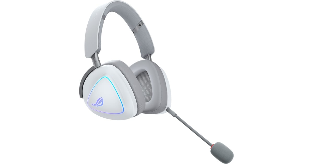 ASUSROG Delta II Moonlight White Edition over-ear gaming headset  (Wit, RGB, 3.5 mm, 2.4 GHz, Bluetooth)