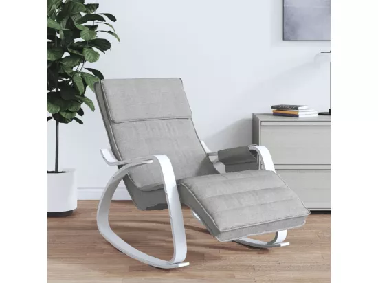 Chaise à bascule Gris clair Tissu