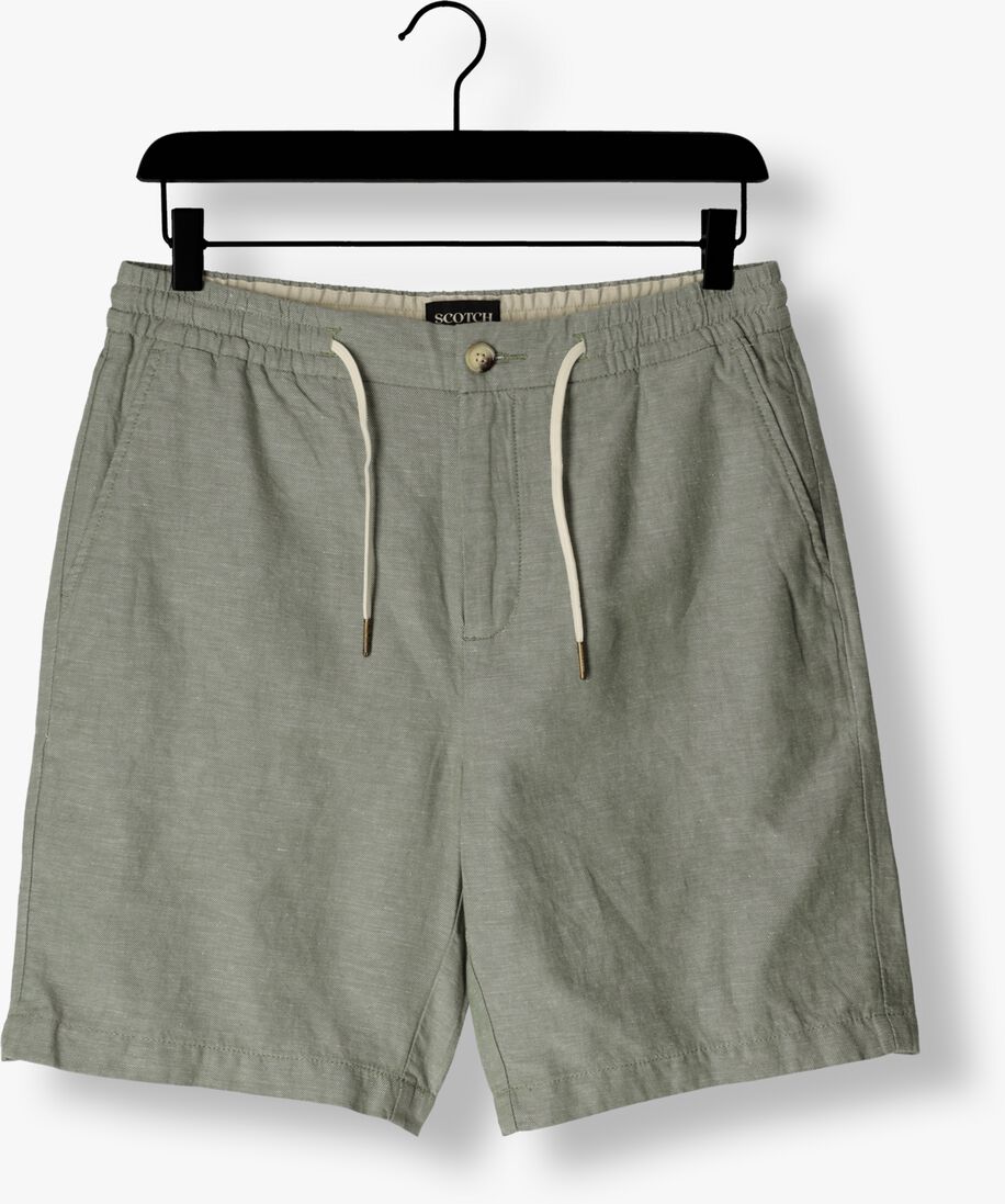 SCOTCH & SODA donkergroene scotch & soda korte broek fave - cotton/linen twill bermuda short