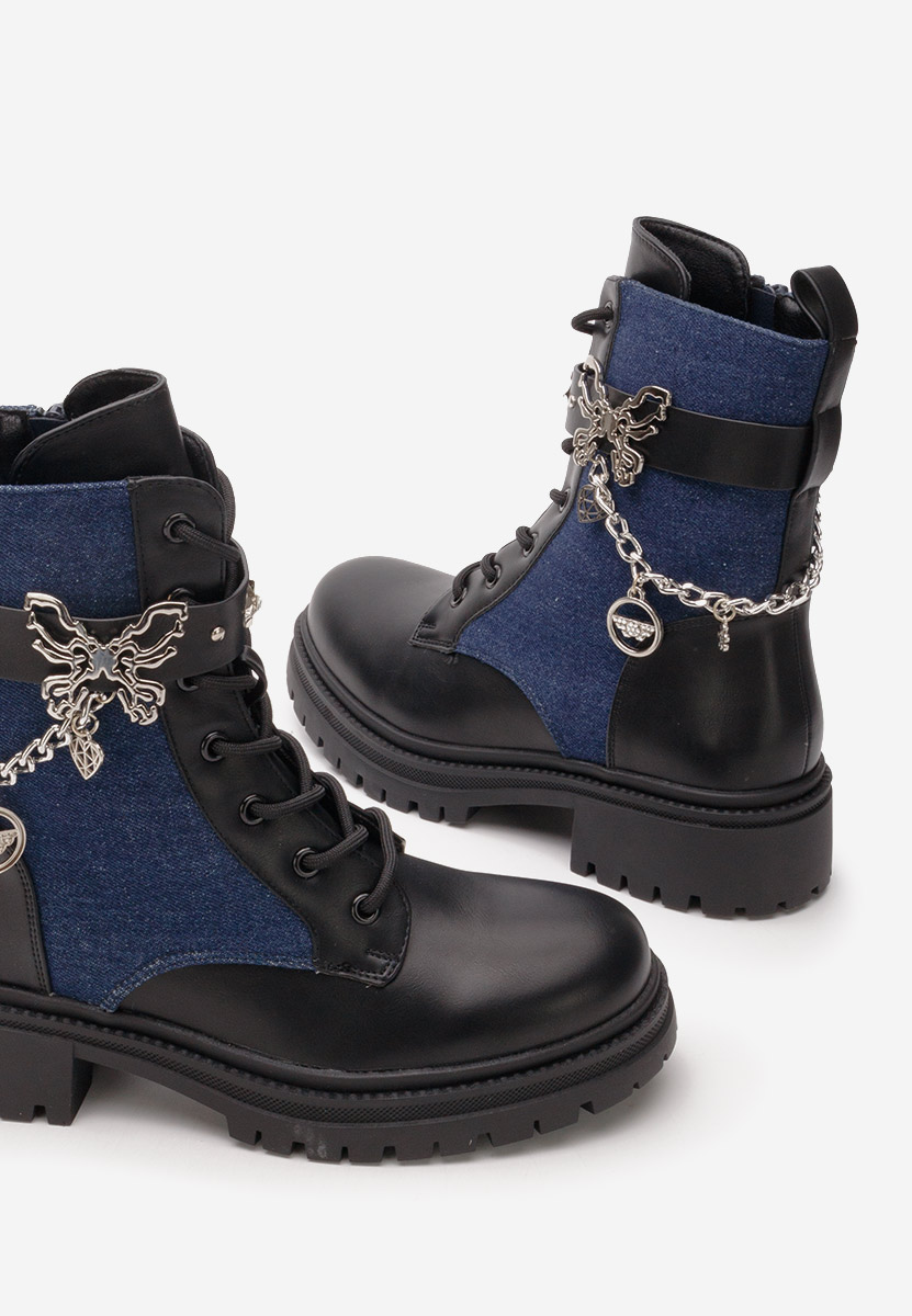 Bottines à lacets femme denim Hilary