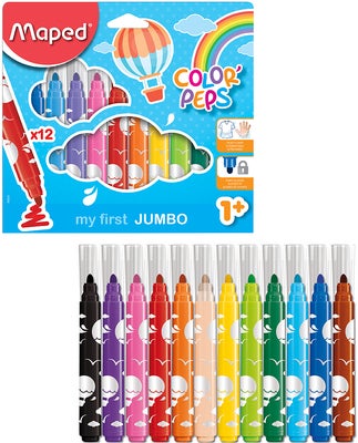 Maped Tusjpenner Jumbo 12-pack