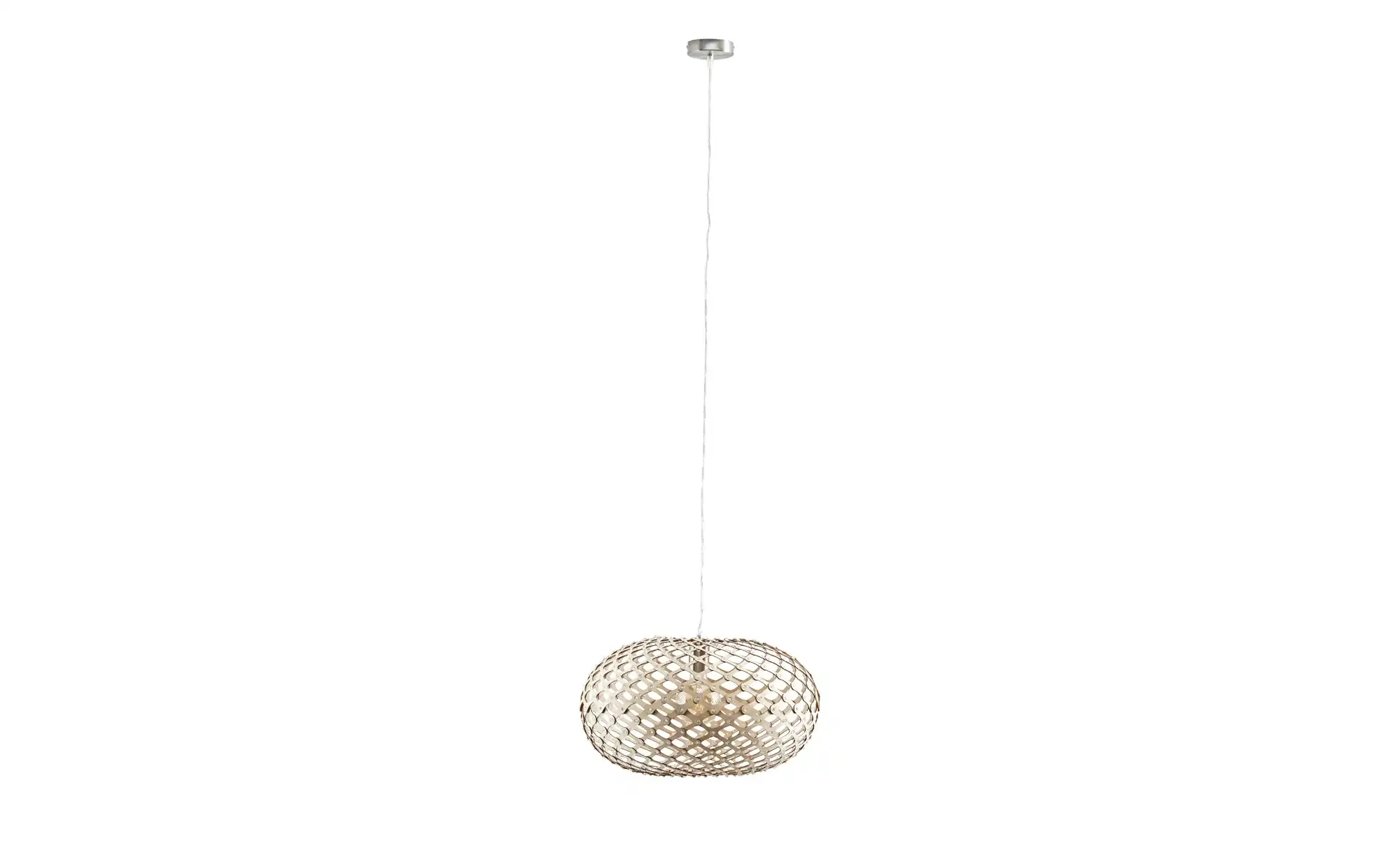 KHG Pendelleuchte, 1-flammig, nickel-matt/ holz