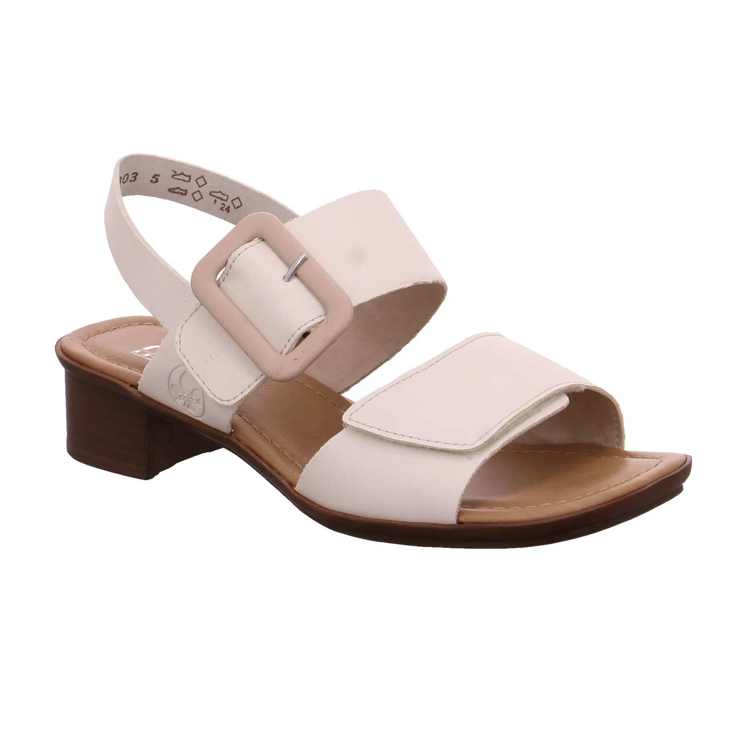 RIEKER Sandalette Offwhite Lederimitat