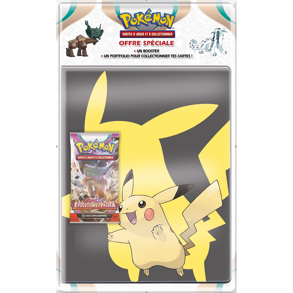 Pack cahier range-cartes Pokémon Ecarlate et Violet - Evolution à Paldéa