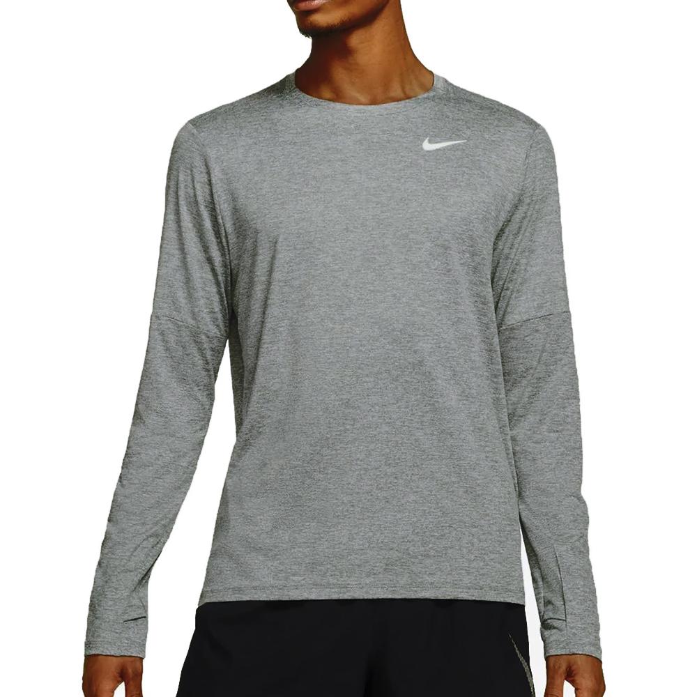 Nike T-shirt Manches Longues Grise Homme Nike Elmnt Crew