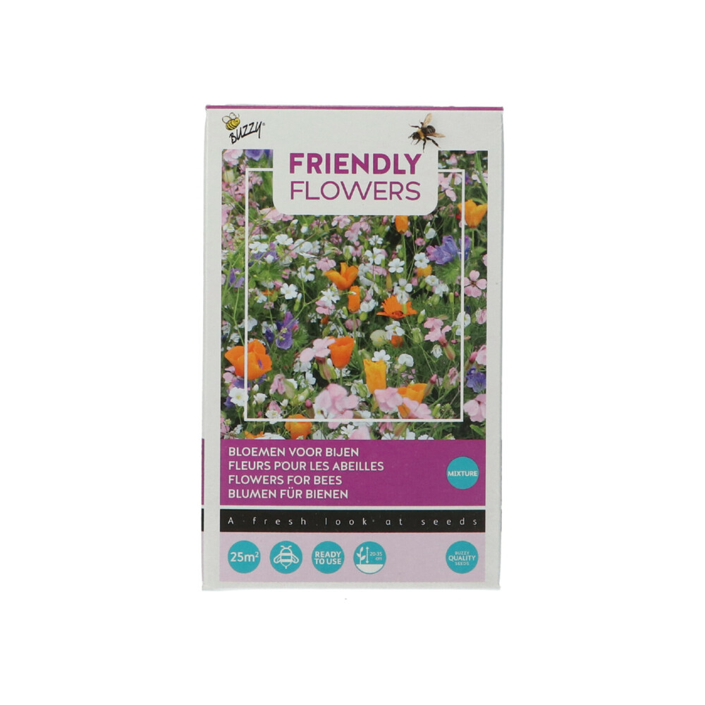 Buzzy Strooidoosje Friendly Flowers Bijen Laag25 m²