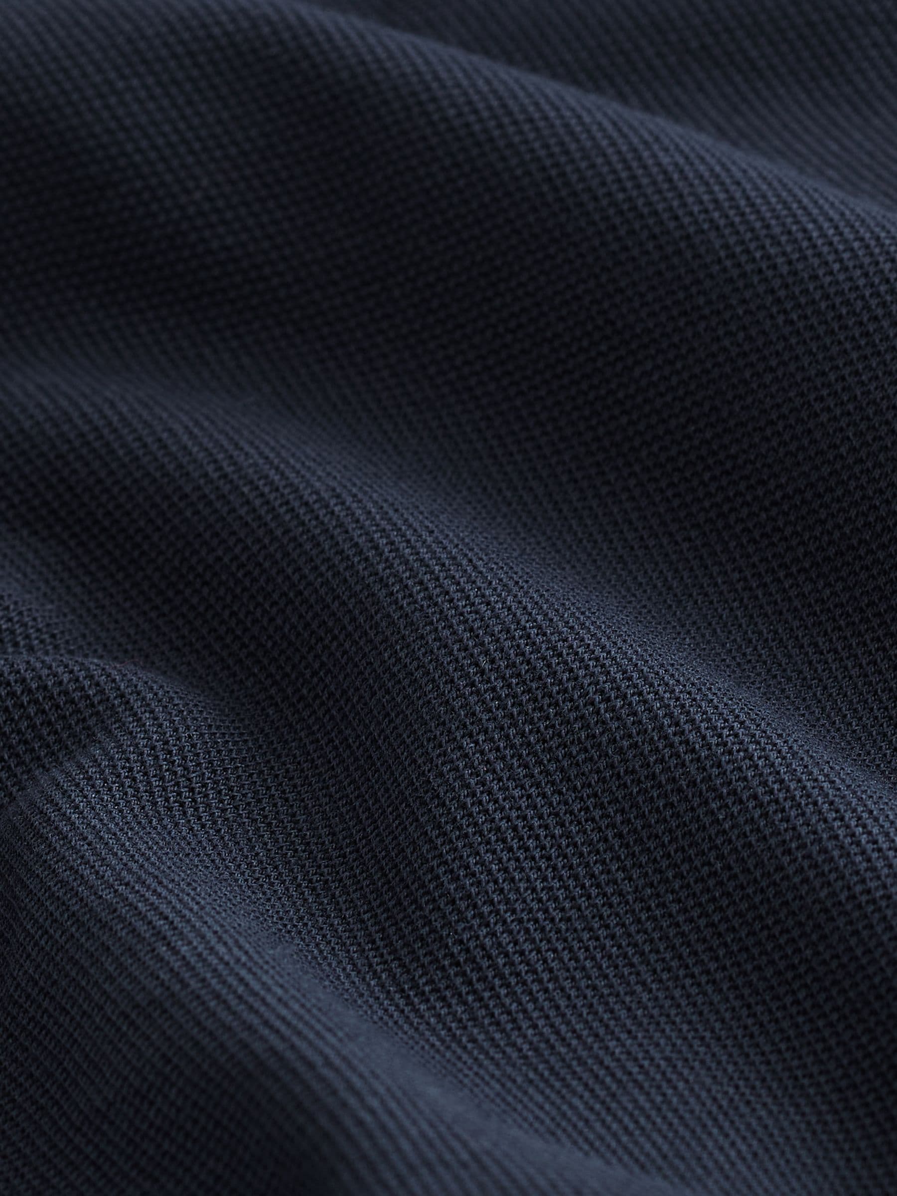 Donkerblauw - Piqué overhemd met korte mouwen