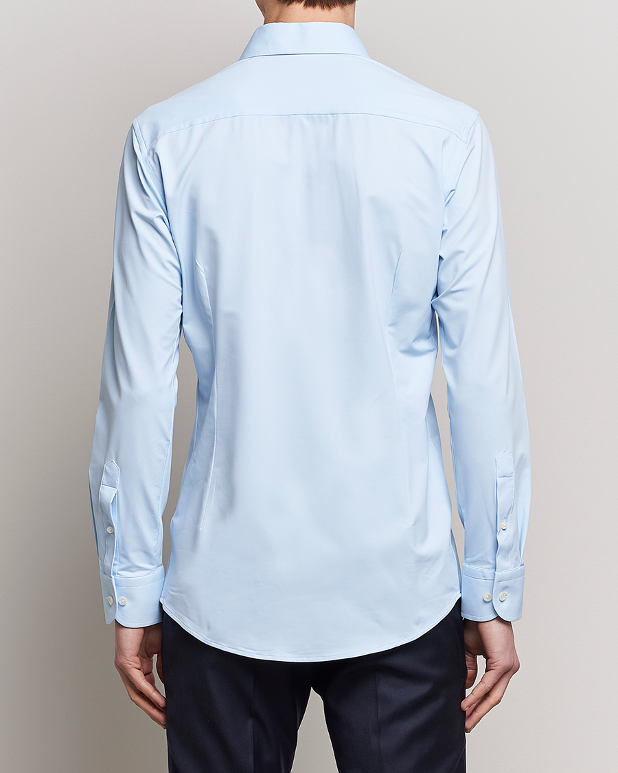 Eton Slim Fit Four Way Stretch Shirt Light Blue