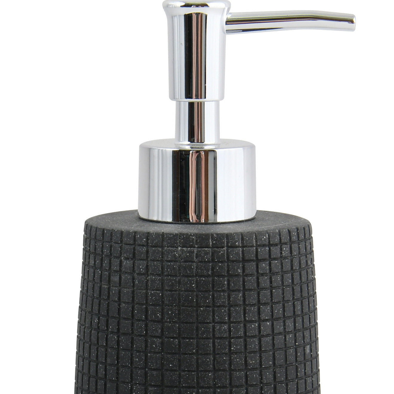 MSV Zeeppompje|dispenser - Squares - kunststeen - zwart- 7 x 18 cm