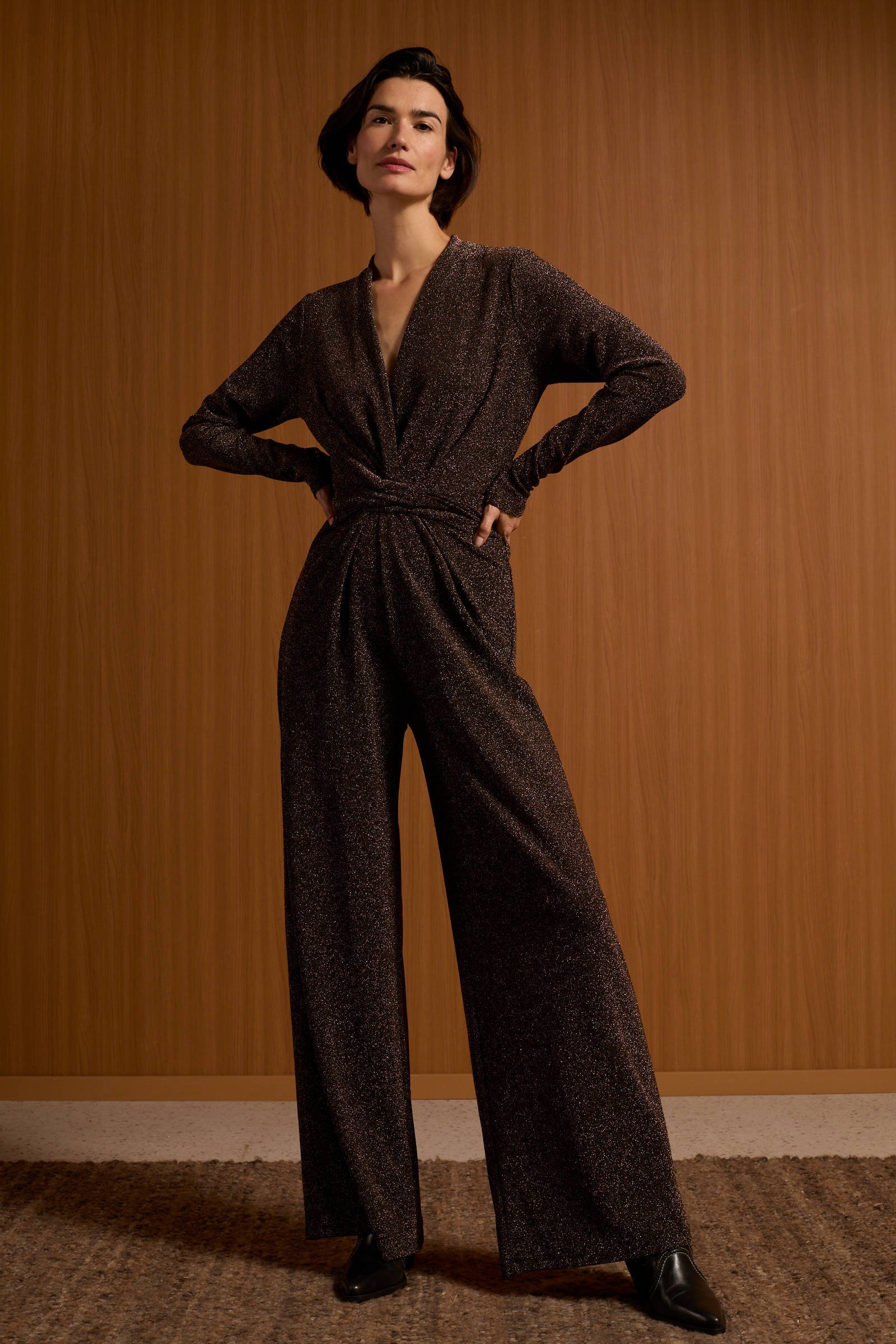 Freebird jumpsuit glitters Vasilli bruin