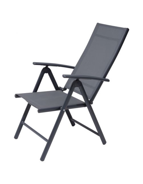 Bestgarden Tuinstoel 7 Standen - Tuinmeubelen - 65x57x107 cm Antraciet