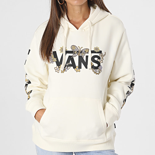 Sweat Capuche Femme Wild Trippy Paisley Blanc