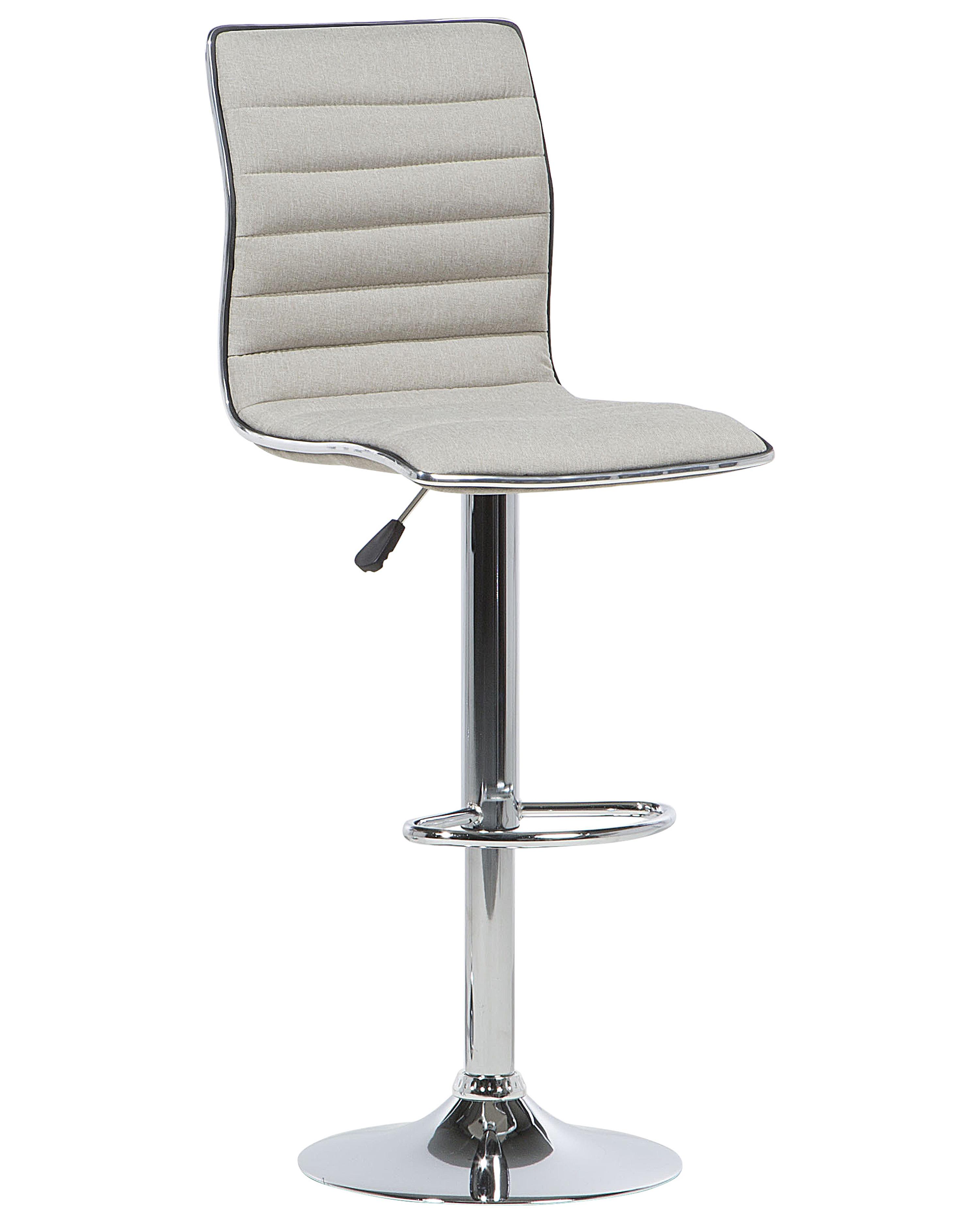 Set van 2 barstoelen LUCERNE draaibaar Lichtbeige