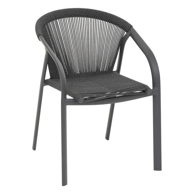 Ensemble table de bistro LAMBADA + 2 chaises empilables RIU Graphite