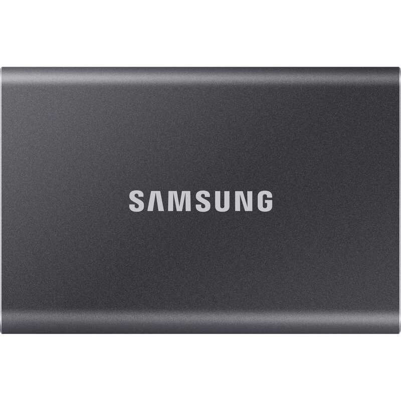 Samsung Externe Festplatte SSD Portable T7, grau, 1000 GB, USB 3.2, 1 Stück