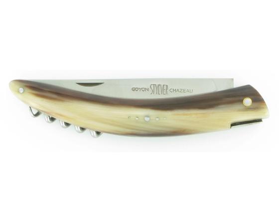 Styl'ver 2 pièces Pointe de corne Couteau de poche par Goyon Chazeau