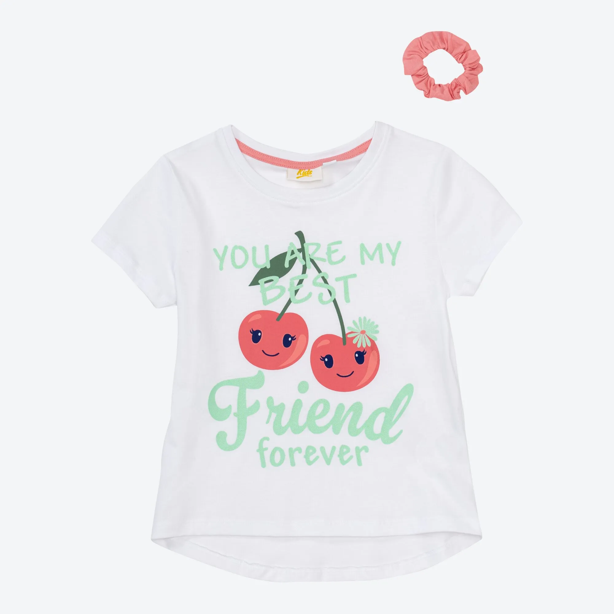 Mädchen-T-Shirt mit Haargummi
