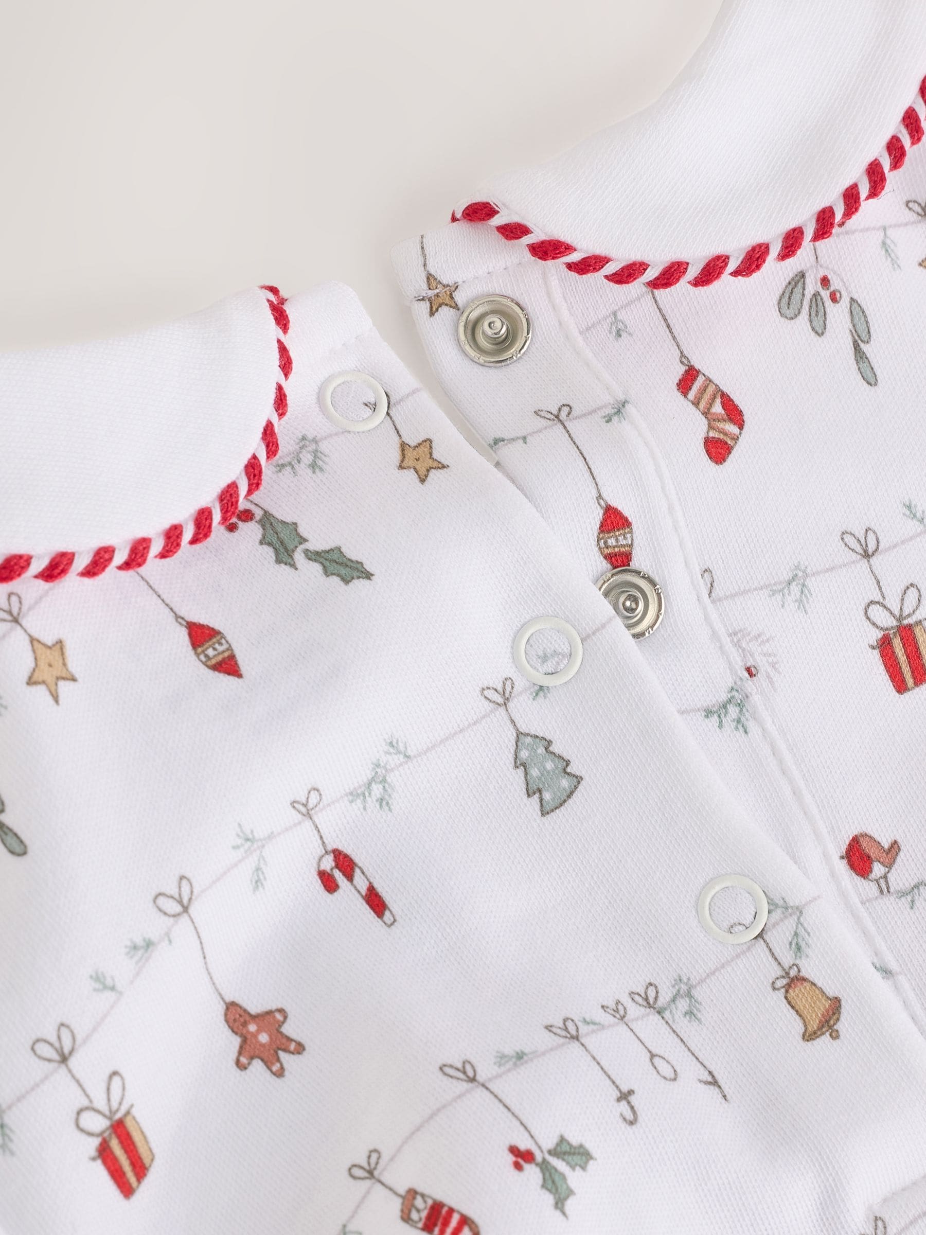Wit - My First kerstbabypyjama (0-18mnd)
