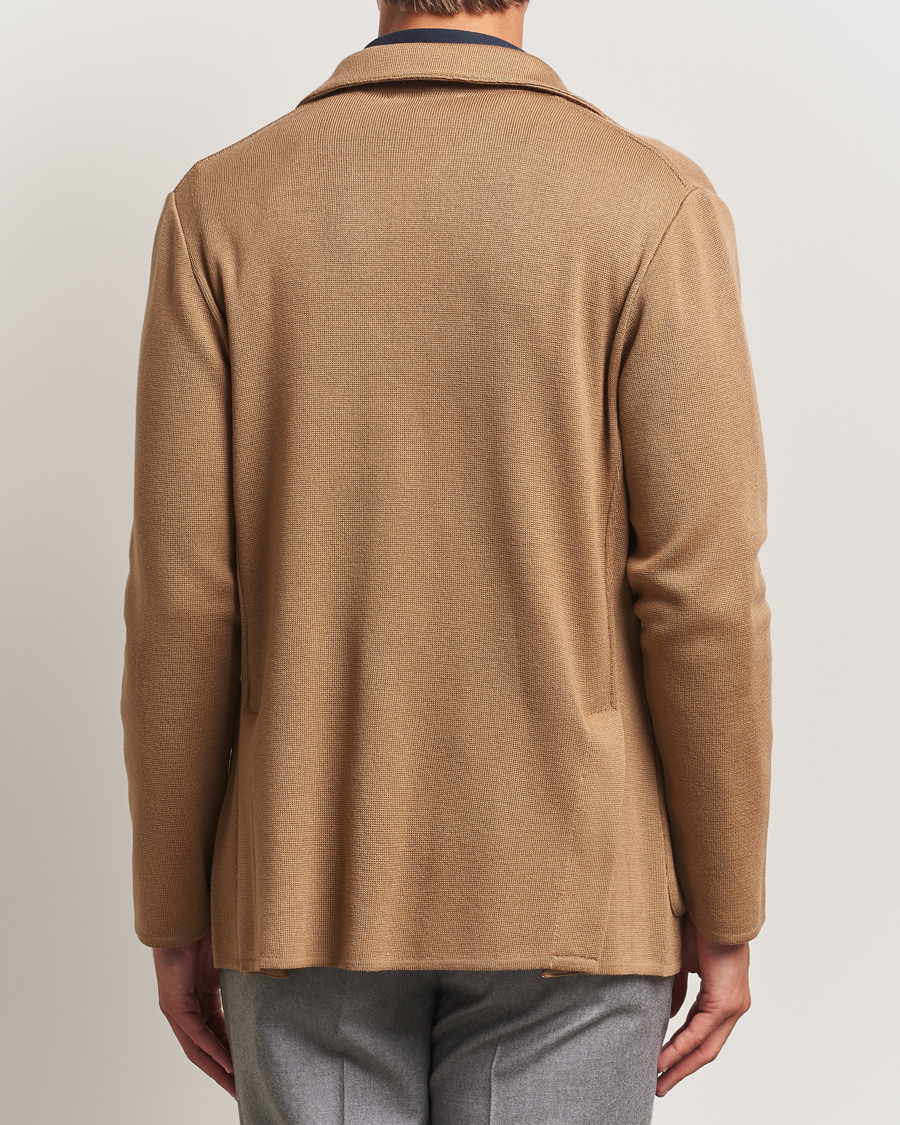 Lardini Knitted Wool Blazer Beige