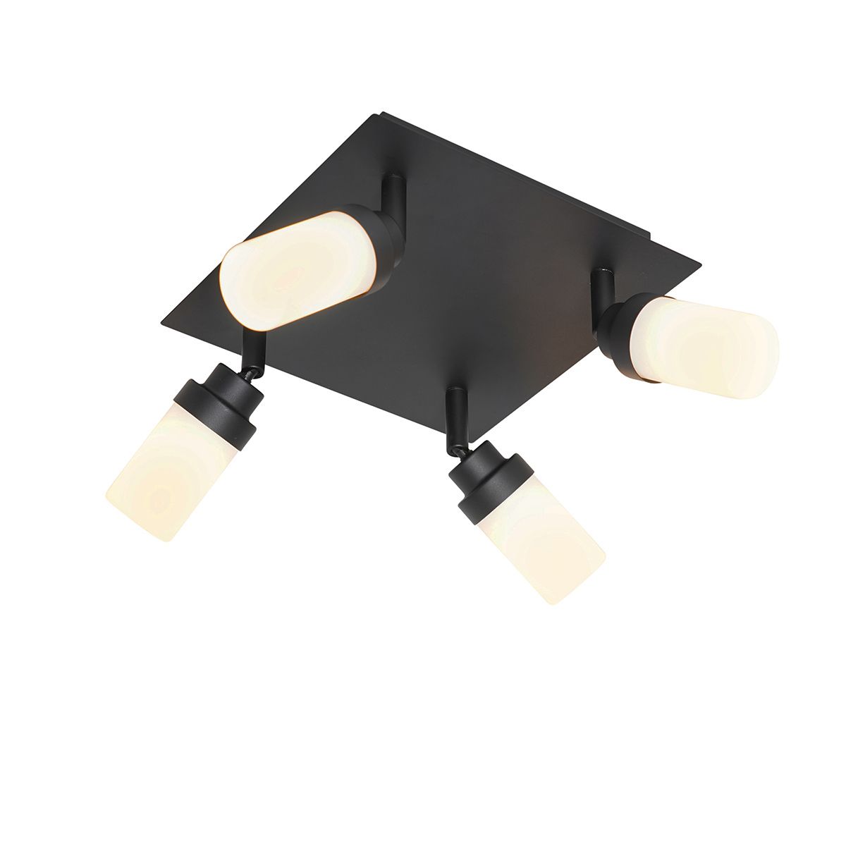 Moderne badkamer spot zwart 4-lichts IP44 - Japie