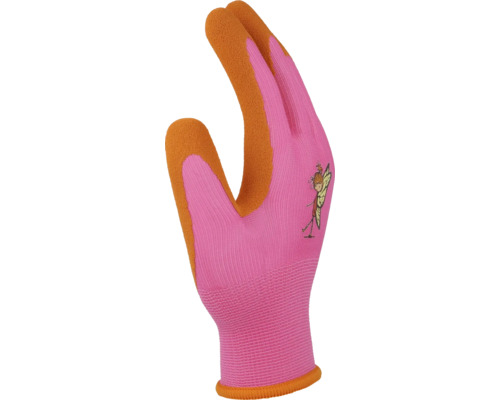 Kinderhandschoen Floralie Uni maat 5 oranje roze
