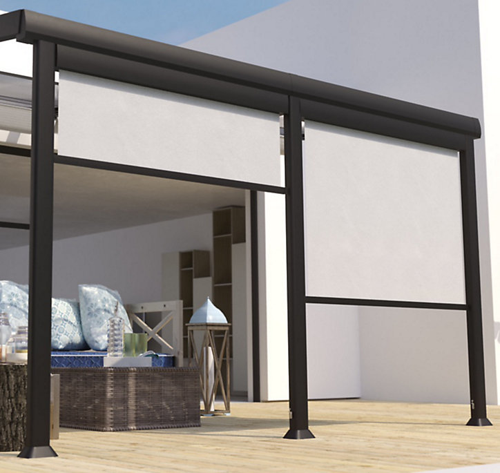 Store brise soleil frontal 2m pour pergola Couleurs du Monde