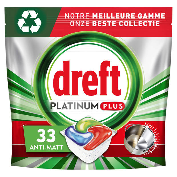 Dreft Vaatwastabletten Platinum Plus - Quickwash- 33 stuks