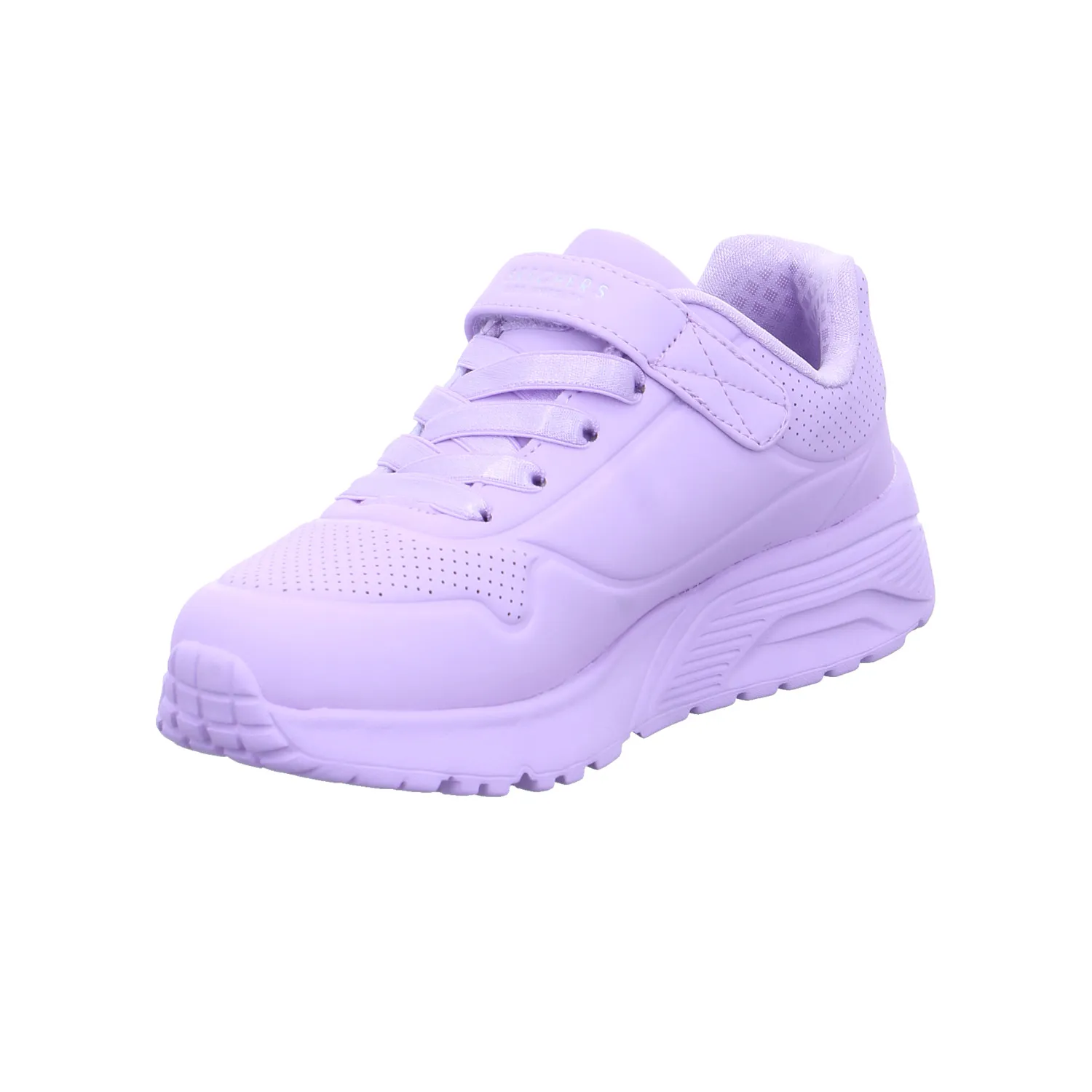 SKECHERS Mädchen-Halbschuh Klett Flieder Lederimitat  Sneaker