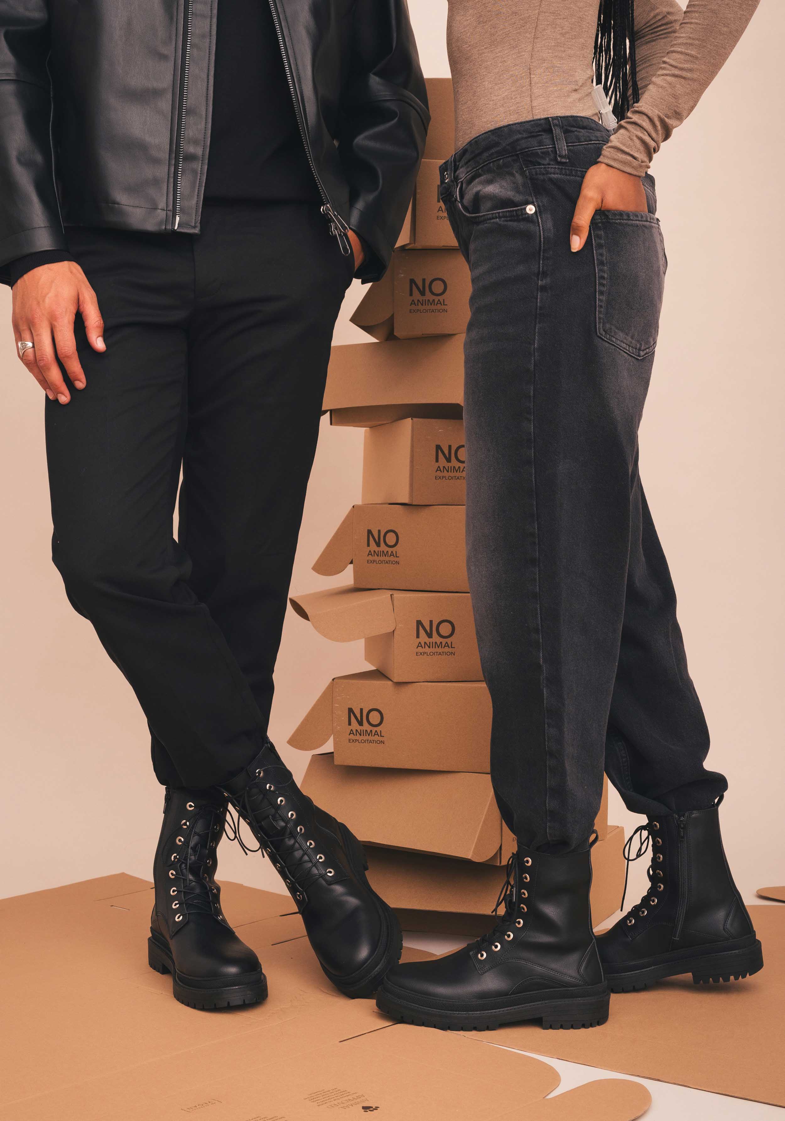 NAE Vegan Shoes Stiefel Diram Black - vegan