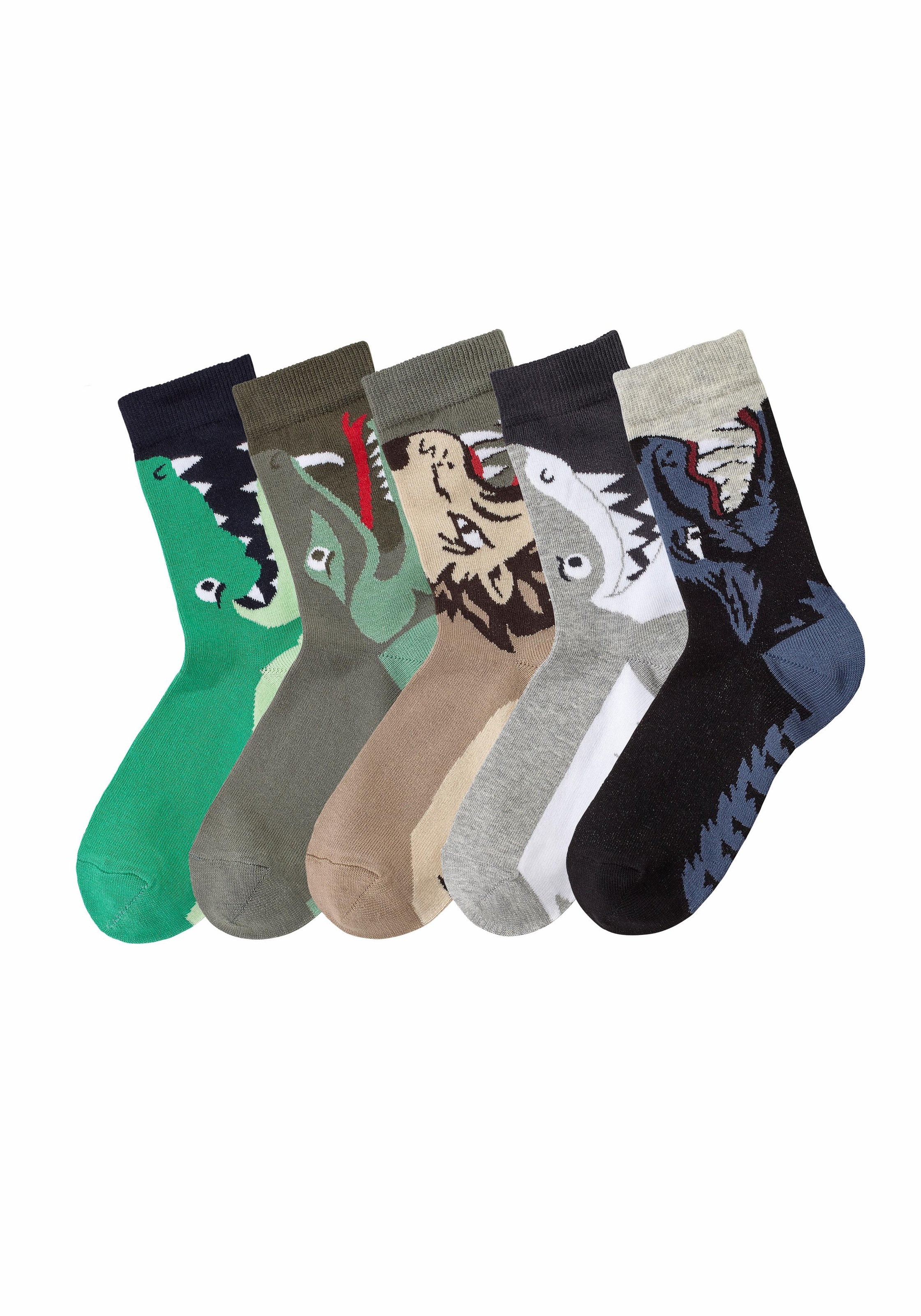 Socken Packung, 5 Paar tlg. mit Tiermotiven