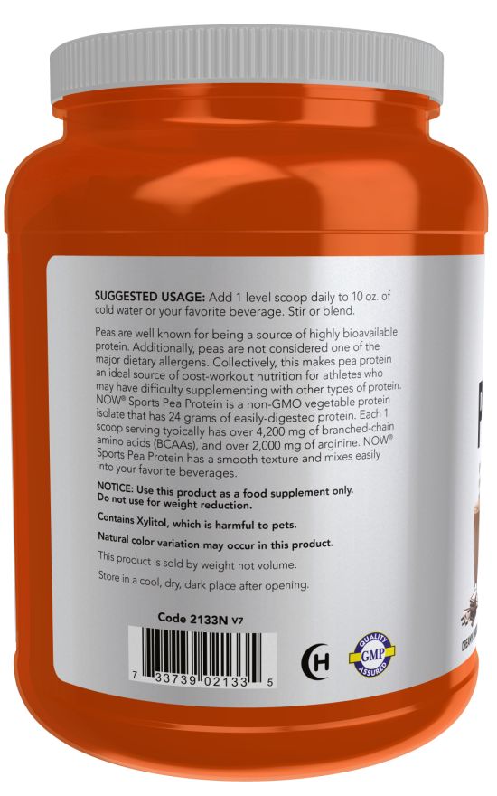 Now Foods Erbsenprotein cremige Schokolade