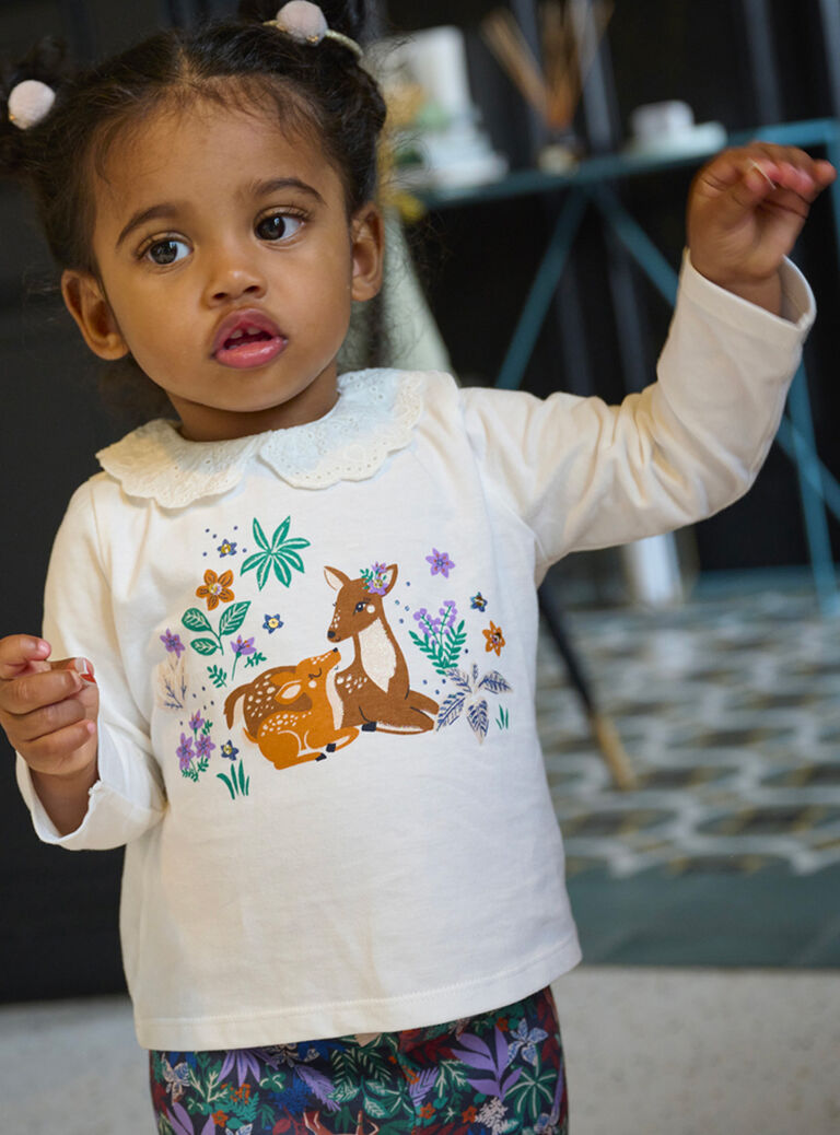 Brassière à manches longues pour bébé fille