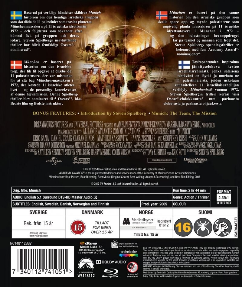 Munich / München Film - Blu-Ray