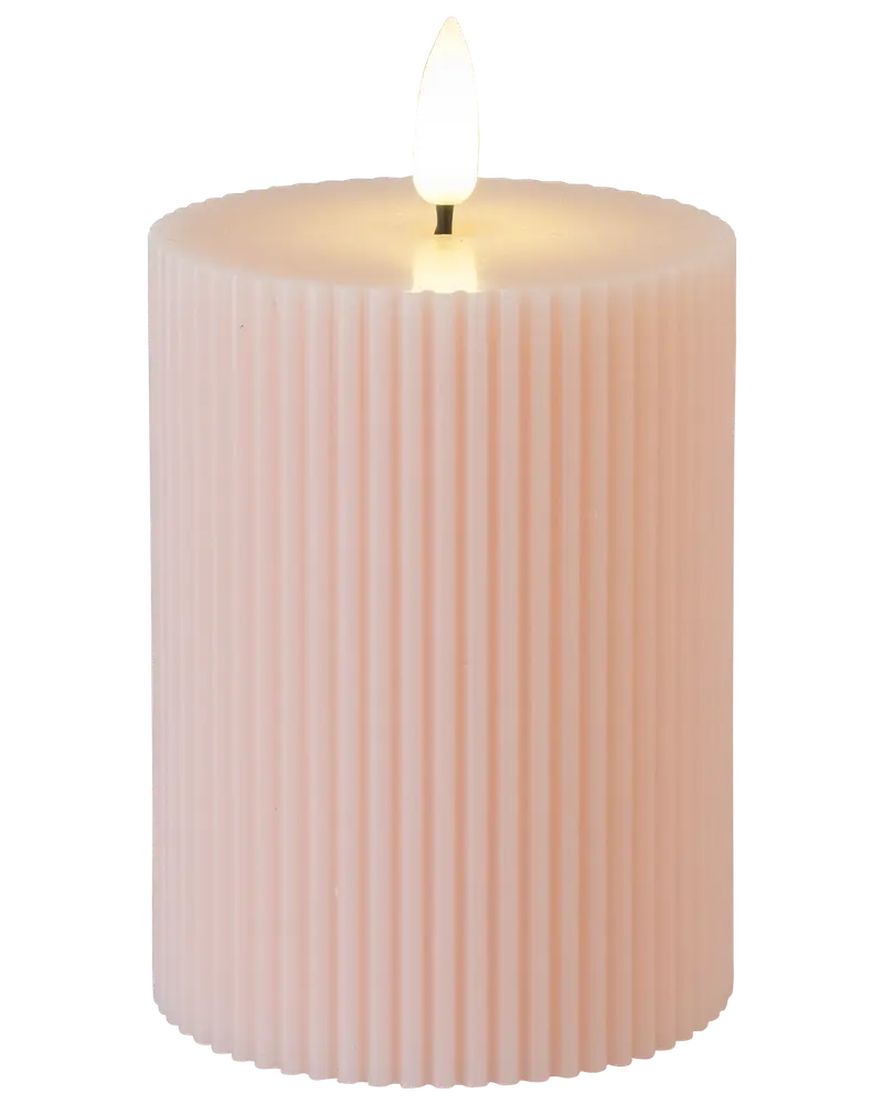 LED-lys rillet 3-pak - rosa