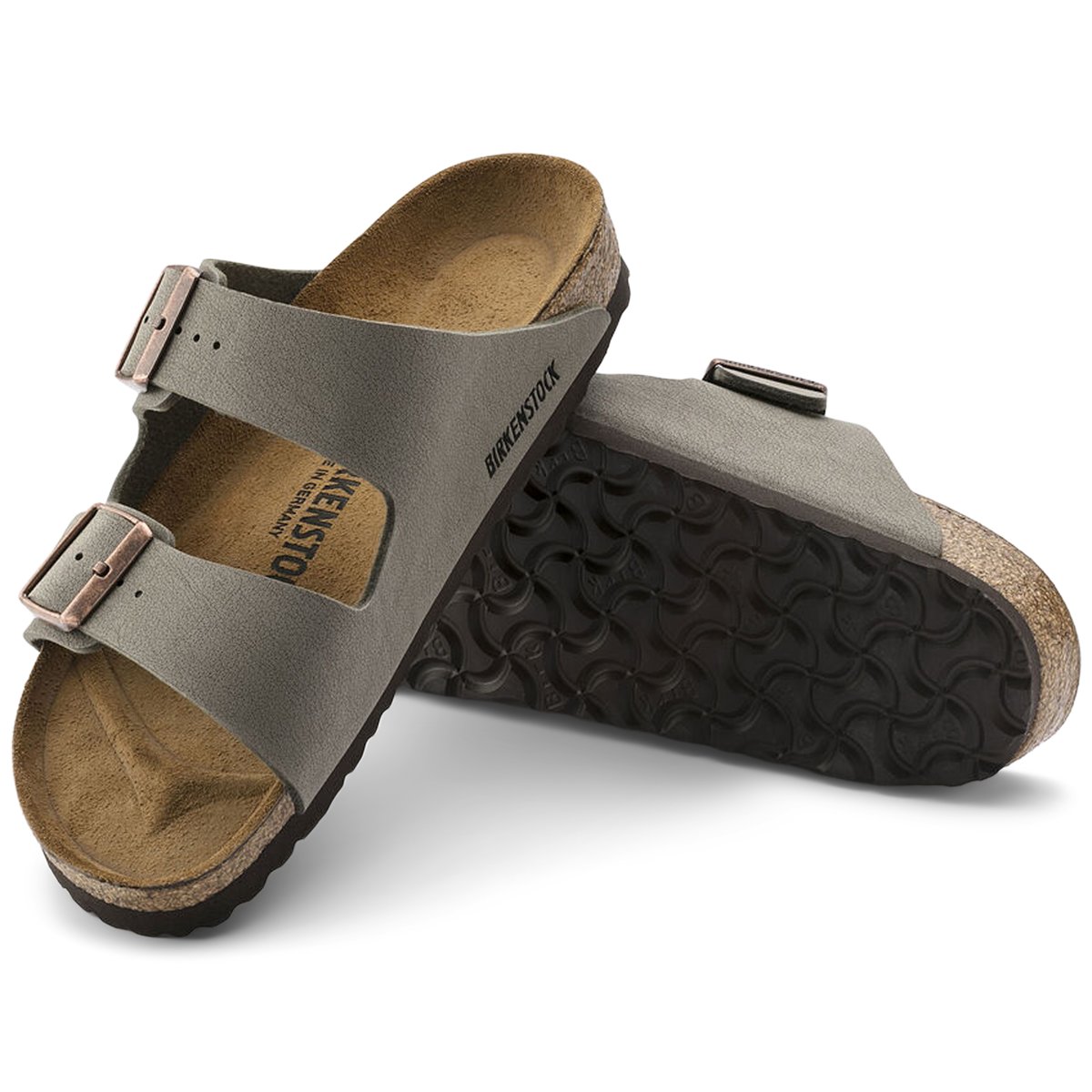 BIRKENSTOCK-Arizona-m-Sandales à glissière - Talon plat - Autre Beige